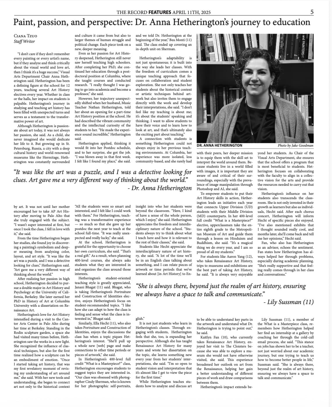 The Record — Paint, Passion and Perspective
