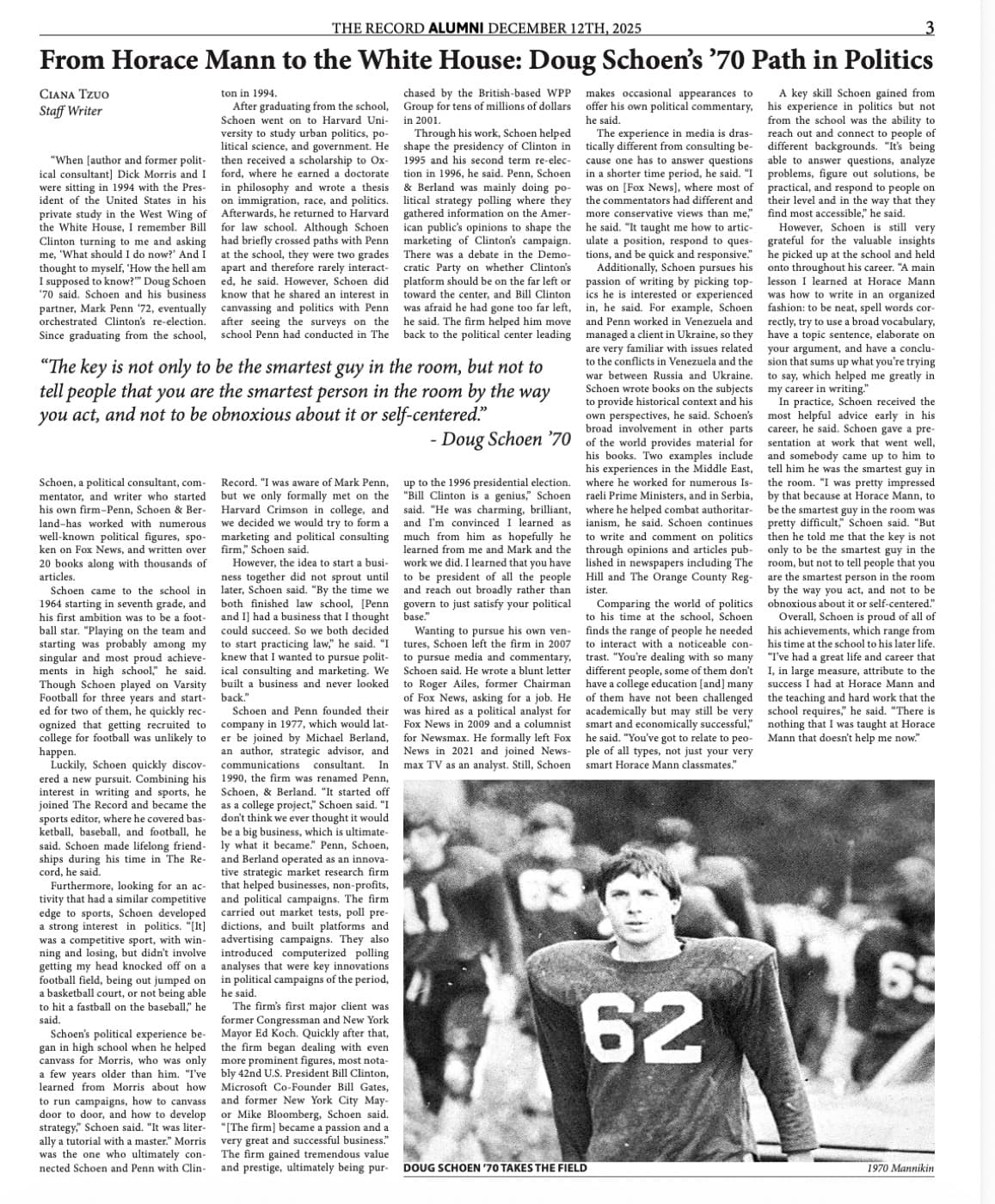 The Record — From Horace Mann to the White House